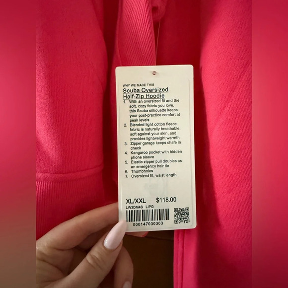 Lululemon Scuba Oversized Half-Zip Hoodie in Lip Gloss 💄 - Picture 4 of 7